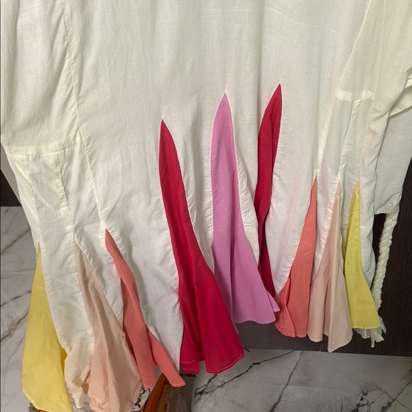 RHODE White Multi- Coloured Panelled Ella Dress M - Picture 12 of 17